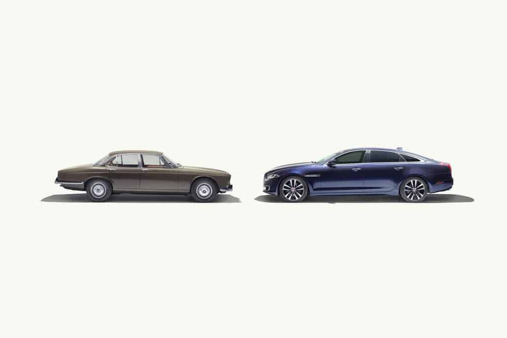 Jaguar XJ Series 1 (1968) und Jaguar XJ50 (2018)