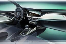 Skoda Scala Innenraum Designstudie