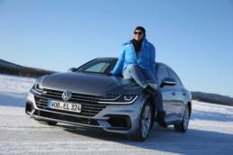 Mit dem Arteon auf Eis, Cornelia Weizenecker