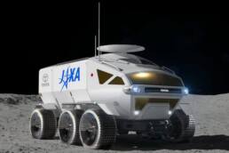Konzept Rover-Mondfahrzeug mit Brennstoffzellenantrieb der Weltraumagentur JAXA und Toyota.