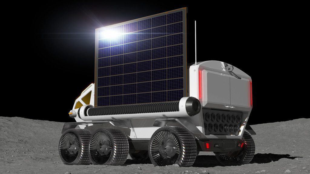 Konzept Rover-Mondfahrzeug mit Brennstoffzellenantrieb der Weltraumagentur JAXA und Toyota.