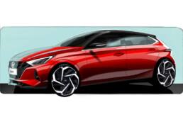 Erste Skizzen des neuen Hyundai i20