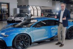 Technik-Chef Stefan Ellrott beschreibt alle Finessen des Bugatti Chiron Pur Sport. © Bugatti