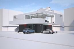 Audi plant Ladehubs mit Lounge 54 Audi Charging Hub