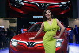 VinFast mit 2 elektrische SUV-Modelle VF e35 und VF e36 auf Auto Show in LA