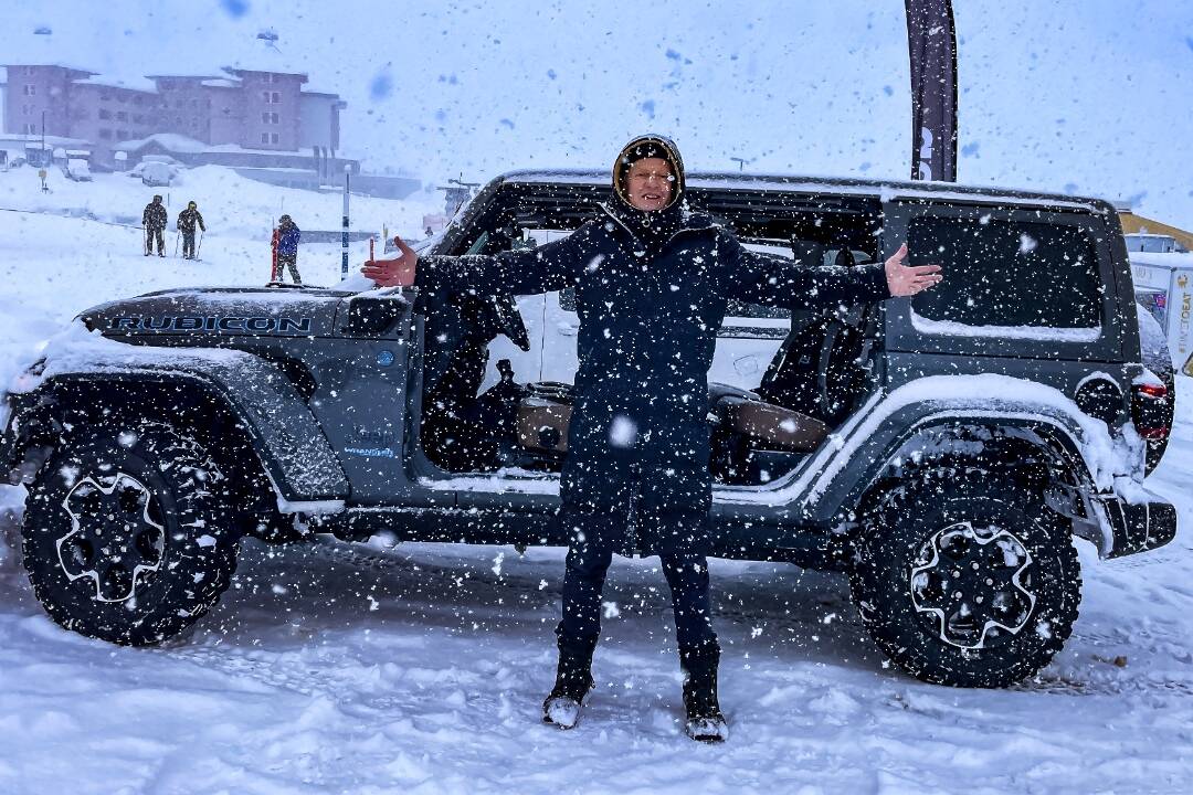 Mit dem Jeep Wrangler im Schnee