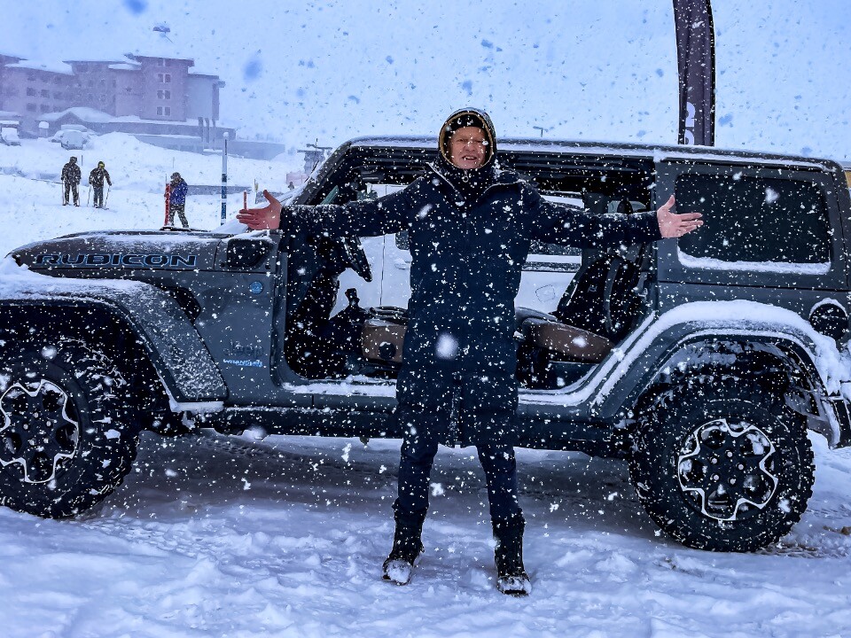 Mit dem Jeep Wrangler im Schnee