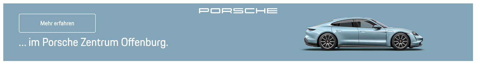 Banner Porsche Zentrum Offenburg