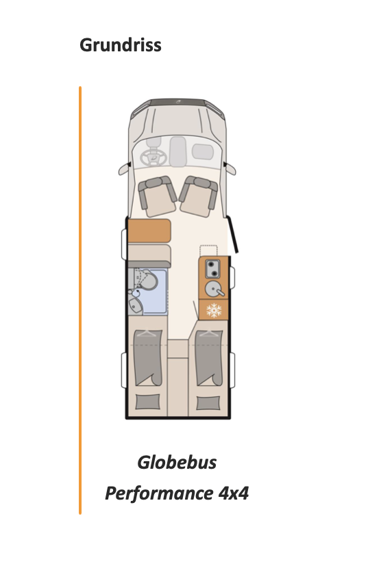 Globebus Performance 4x4. Grundriss